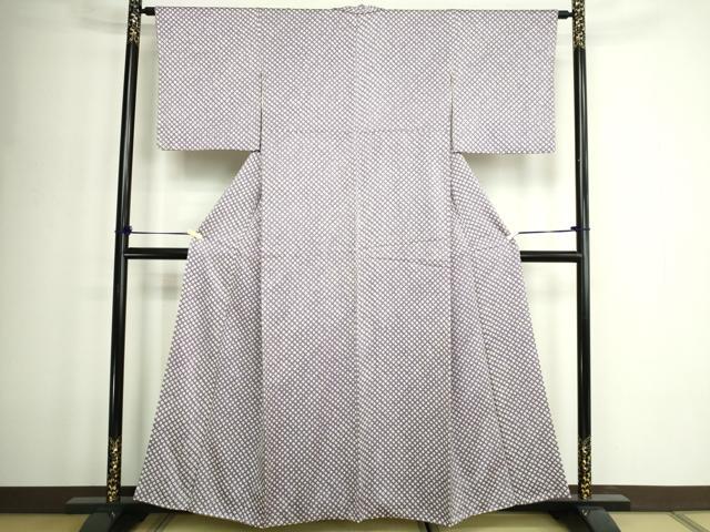 平和屋着物■大変加工の良い総絞り小紋　正絹　逸品　DABD3289sf
