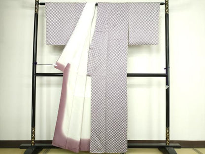 平和屋着物■大変加工の良い総絞り小紋　正絹　逸品　DABD3289sf