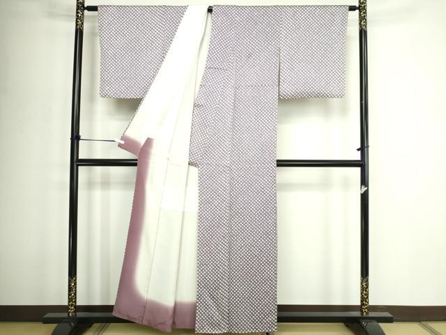 平和屋着物■大変加工の良い総絞り小紋　正絹　逸品　DABD3289sf