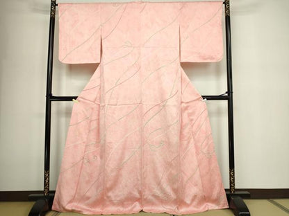 平和屋着物■上質な小紋　絞り　唐草文　正絹　逸品　DABD3303sf