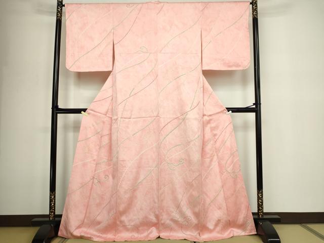 平和屋着物■上質な小紋　絞り　唐草文　正絹　逸品　DABD3303sf