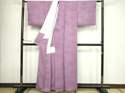 平和屋着物■上質な色無地 二藍色 正絹 逸品 DABD3310sf