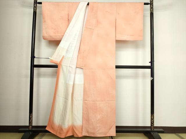 平和屋着物■上質な小紋　流水舞葉文　暈し染め　正絹　逸品　DABD3335sf