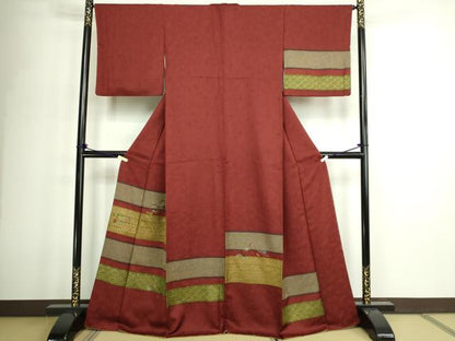 平和屋着物■訪問着　刺繍　松竹梅　金彩　正絹　逸品　DABD3342sf
