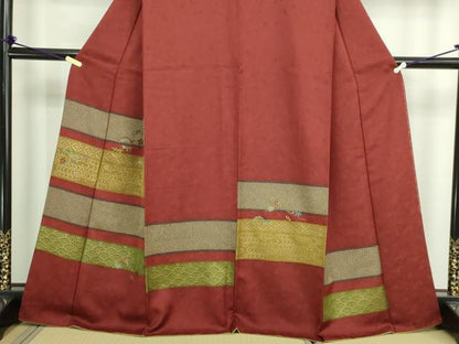 平和屋着物■訪問着　刺繍　松竹梅　金彩　正絹　逸品　DABD3342sf
