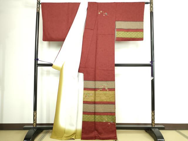 平和屋着物■訪問着　刺繍　松竹梅　金彩　正絹　逸品　DABD3342sf
