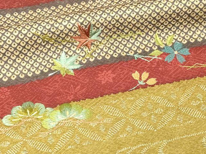 平和屋着物■訪問着　刺繍　松竹梅　金彩　正絹　逸品　DABD3342sf