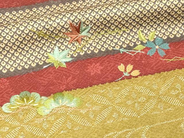 平和屋着物■訪問着　刺繍　松竹梅　金彩　正絹　逸品　DABD3342sf