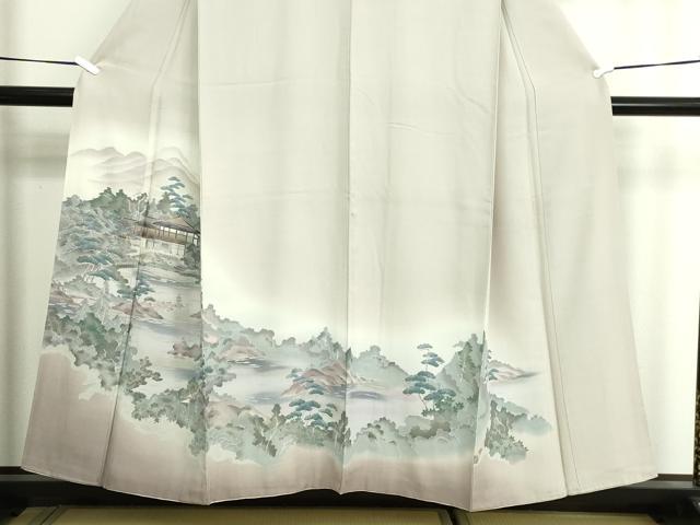 平和屋着物■訪問着 風景文 暈し染め 金彩 正絹 逸品 DABD3343sf