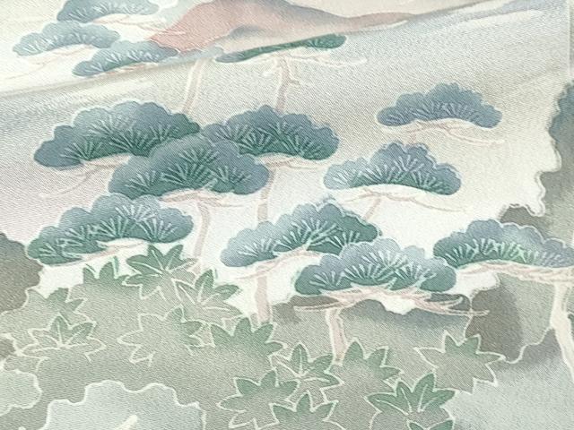 平和屋着物■訪問着 風景文 暈し染め 金彩 正絹 逸品 DABD3343sf