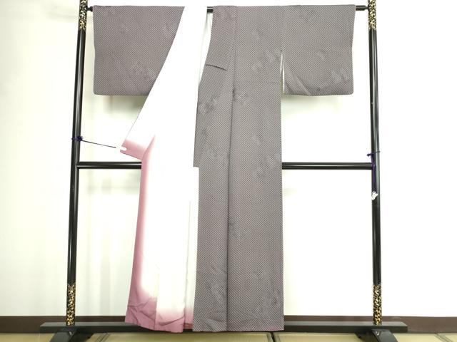 平和屋着物■上質な小紋　幾何学文　正絹　逸品　DABD3344sf