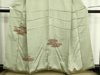 平和屋着物■訪問着　枝葉文　金彩　正絹　逸品　DABD3348sf