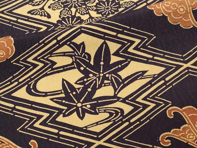 平和屋着物■上質な小紋 型染め 花蝶文 正絹 逸品 DABD3349sf
