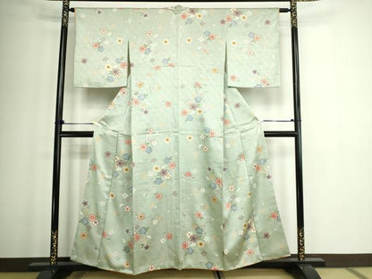 平和屋着物■上質な小紋 舞花文 金彩 正絹 逸品 DABD3359sf