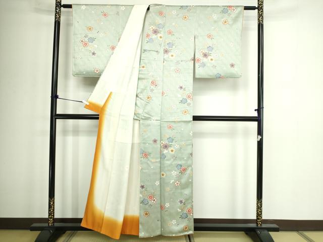 平和屋着物■上質な小紋 舞花文 金彩 正絹 逸品 DABD3359sf