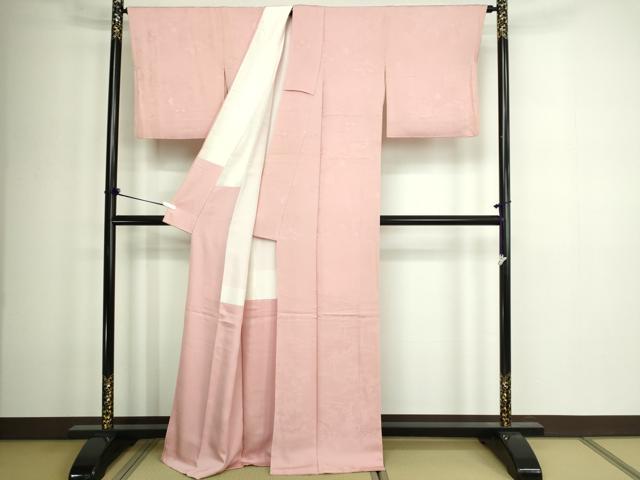 平和屋着物■上質な色無地 人物風景地紋 一斤染色 正絹 逸品 DABD3365sf