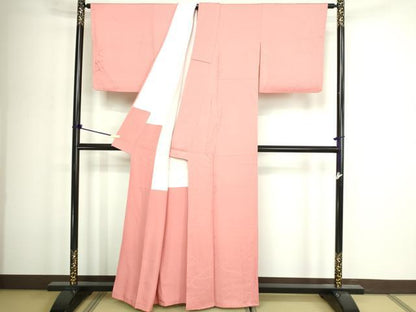 平和屋着物■上質な色無地　結び紐花地紋　虹色　正絹　逸品　DABD3376sf