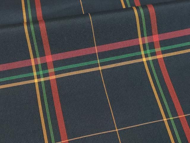 平和屋着物■本場縞大島紬　格子　正絹　逸品　DABD3398sf