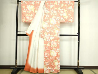 平和屋着物■上質な小紋　枝花文　正絹　逸品　DABD3402sf
