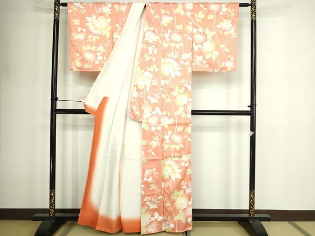 平和屋着物■上質な小紋　枝花文　正絹　逸品　DABD3402sf