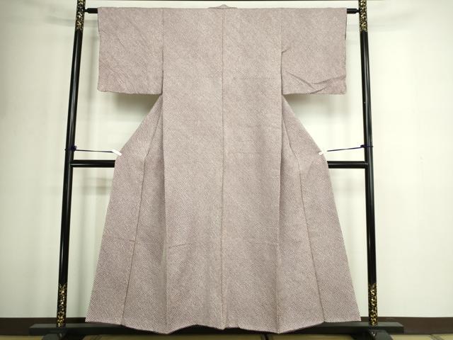 平和屋着物■大変加工の良い総絞り小紋　正絹　逸品　DABD3403sf