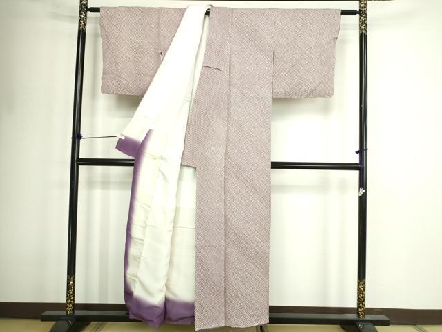 平和屋着物■大変加工の良い総絞り小紋　正絹　逸品　DABD3403sf