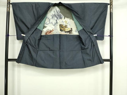 平和屋着物■男性　本場大島紬　アンサンブル　80亀甲　総詰め　正絹　逸品　DABD3446sf