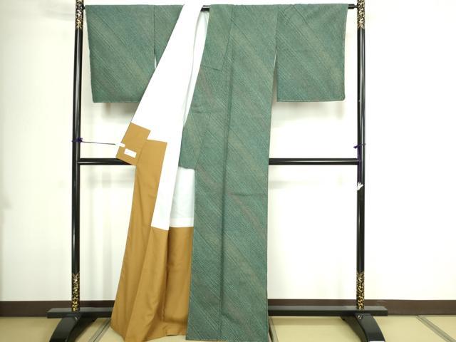 平和屋着物■小紋　斜縞　やまと誂製　洗える着物　DABD3466sf