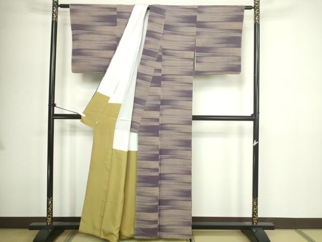 平和屋着物■上質な小紋　霞文　正絹　逸品　未使用　DABD3476sf