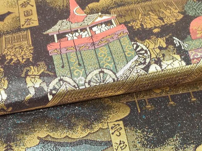平和屋本店▼全通全景柄袋帯　人物風景文　本金箔　正絹　24ｋ　逸品　DABD3488sf