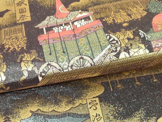 平和屋本店▼全通全景柄袋帯　人物風景文　本金箔　正絹　24ｋ　逸品　DABD3488sf
