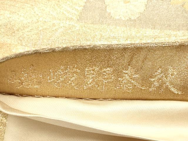 平和屋着物◎六通柄袋帯　唐織　嵯峨野春秋　地紙重ね花文　金銀糸　正絹　逸品　DABD3595xg