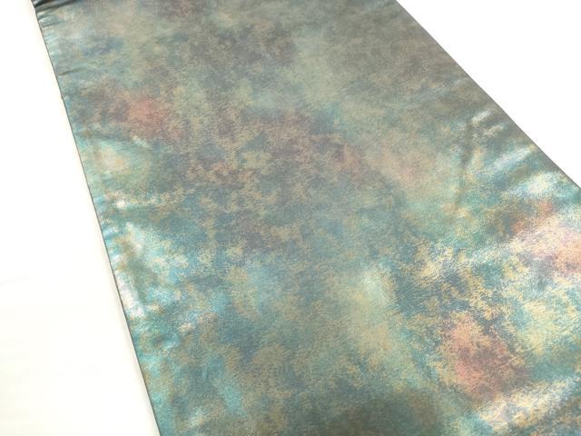 平和屋着物◎六通柄袋帯　霞文　引箔　正絹　逸品　DABD3605xg