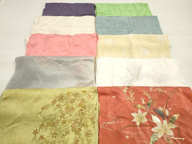 平和屋着物★和装小物　帯揚げ10枚セット　正絹　逸品　DABD3628xg