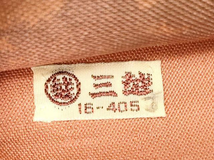平和屋着物◎六通柄袋帯　唐織　流水地紙重ね花蝶文　金糸　三越扱い　正絹　逸品　DABD3634xg