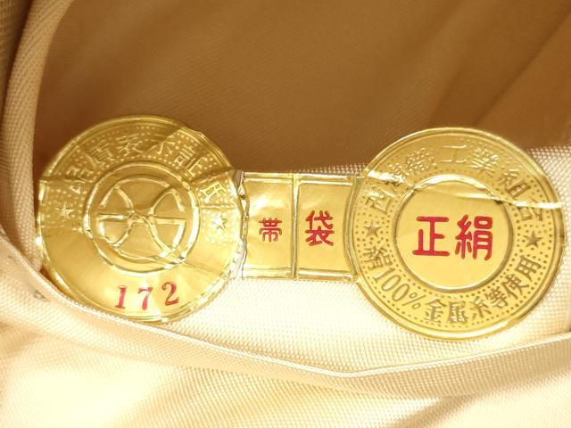 平和屋着物◎西陣　岡文織物謹製　六通柄袋帯　唐織　亀甲更紗花文　一彩錦　金銀糸　引箔　正絹　逸品　DABD3644xg