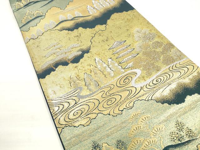 平和屋着物◎六通柄袋帯 古都 金銀糸 引箔 正絹 逸品 DABD3858xg