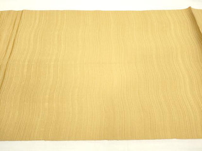 平和屋着物◎八寸名古屋帯　よろけ縞　飴色　正絹　逸品　DABD3866xg