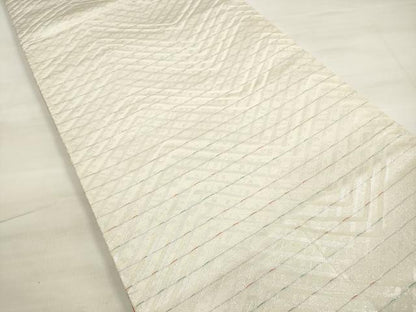 平和屋着物◎佐賀錦　両面　全通柄袋帯　流水文　桃山　金銀糸　正絹　逸品　DABD3875xg