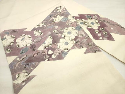 平和屋着物◎九寸古屋帯 辻が花 紬地 正絹 逸品 DABD3898xg