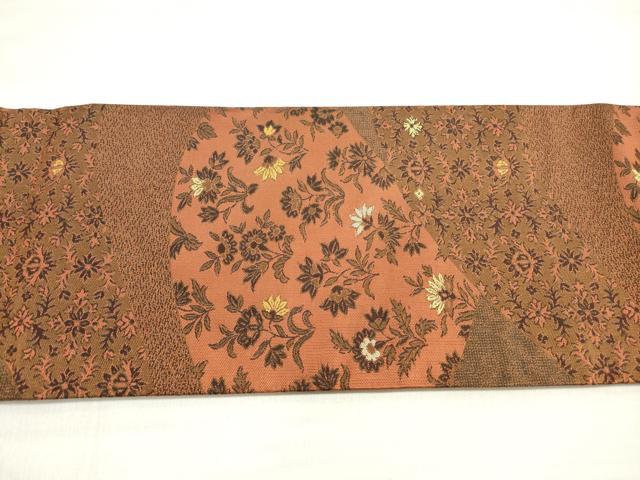 平和屋着物◎つけ帯 更紗花文 正絹 逸品 DABD3900xg