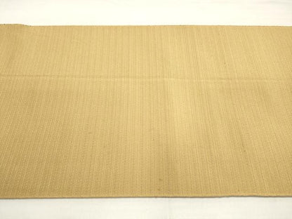 平和屋着物◎六寸帯 横段文 浅黄色 正絹 逸品 DABD3916xg
