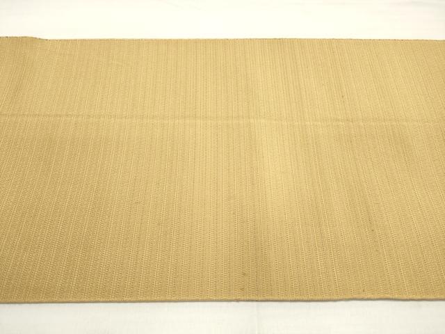 平和屋着物◎六寸帯 横段文 浅黄色 正絹 逸品 DABD3916xg