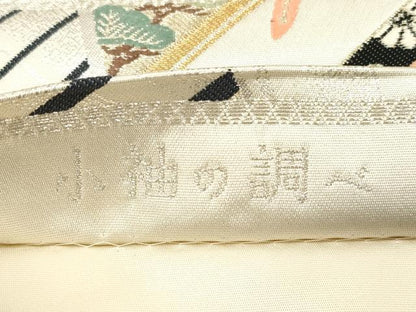 平和屋着物◎六通柄袋帯　唐織　小袖の調べ　金銀糸　正絹　逸品　DABD3925xg