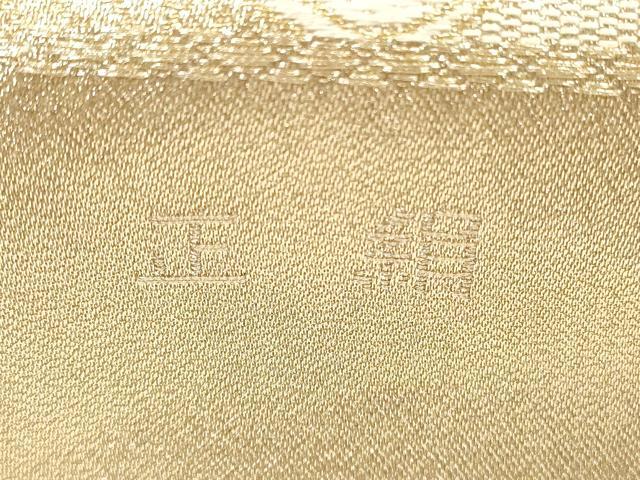平和屋着物◎六通柄袋帯　吉祥雪輪御所車花文　佐賀つづれ織　金糸　正絹　逸品　DABD3926xg