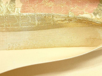 平和屋着物◎六通柄袋帯　瑞祥洛彩文　金糸　鈴乃屋扱い　正絹　逸品　DABD3941xg