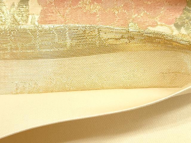 平和屋着物◎六通柄袋帯　瑞祥洛彩文　金糸　鈴乃屋扱い　正絹　逸品　DABD3941xg