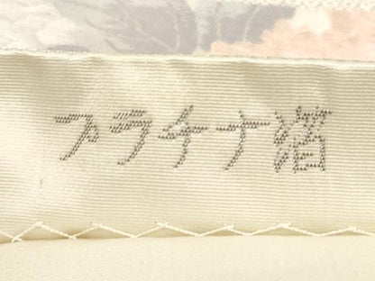 平和屋着物◎六通柄袋帯 唐織 格天花鳥文 プラチナ箔 正絹 逸品 DABD3981xg