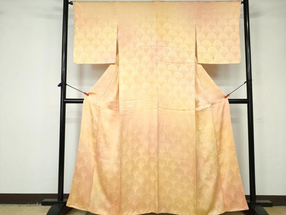 平和屋着物■上質な小紋 菊尽くし 暈し染め 正絹 逸品 DABD4013qa