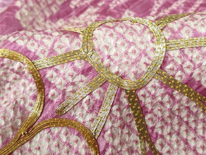 平和屋着物■豪華振袖　総絞り　駒刺繍　青海波花文　金彩　正絹　逸品　DABD4109qa